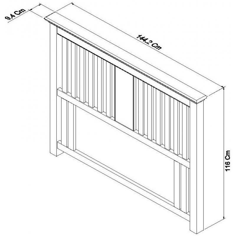 Washington Two Tone Double Headboard